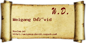 Weigang Dávid névjegykártya